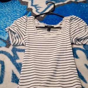 Black and white striped shirt in a size small